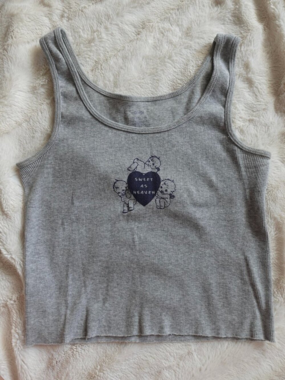 Brandy Melville Gray Angel Top